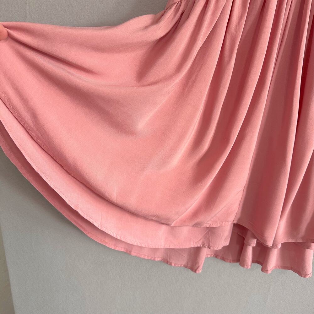 Romeo and Juliet Couture Rose Tan Swing Cutaway Trapeze Mini Dress Tunic Sz Med - Picture 4 of 12